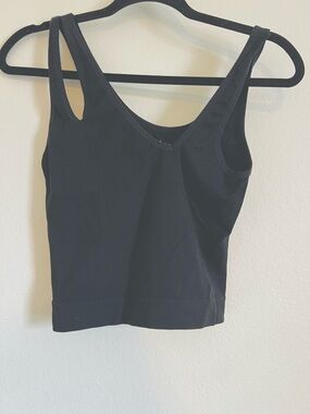 Black V-Neck Tank Top
